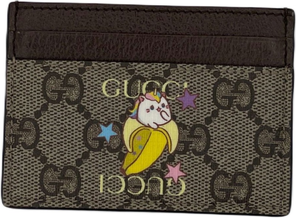 Gucci GG Supreme Bananya Unicorn Card Holder